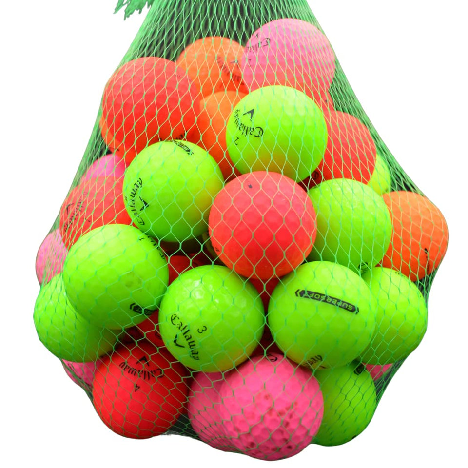 Golf Ball Planet Supersoft Matte Color Mix 50 balls pack for color-coded practice.