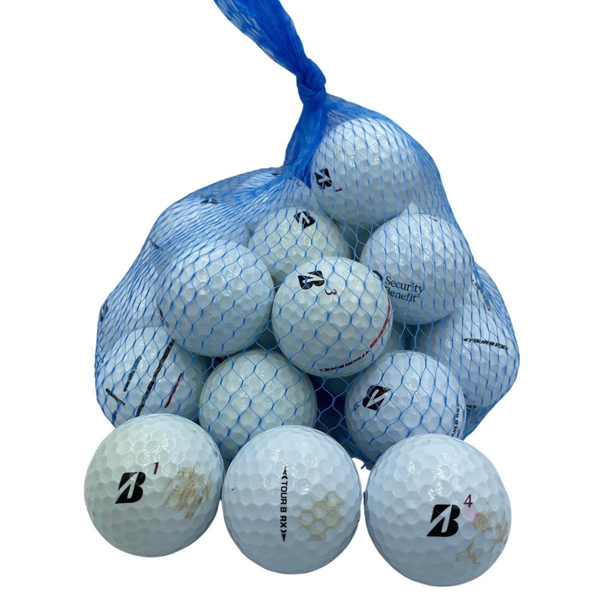 Golf Ball Planet Tour Series 24-pack used balls show wear, ideal for practice