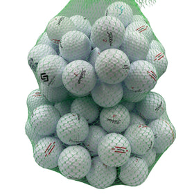 Golf Ball Planet TruFeel logo-marked balls ready for practice.