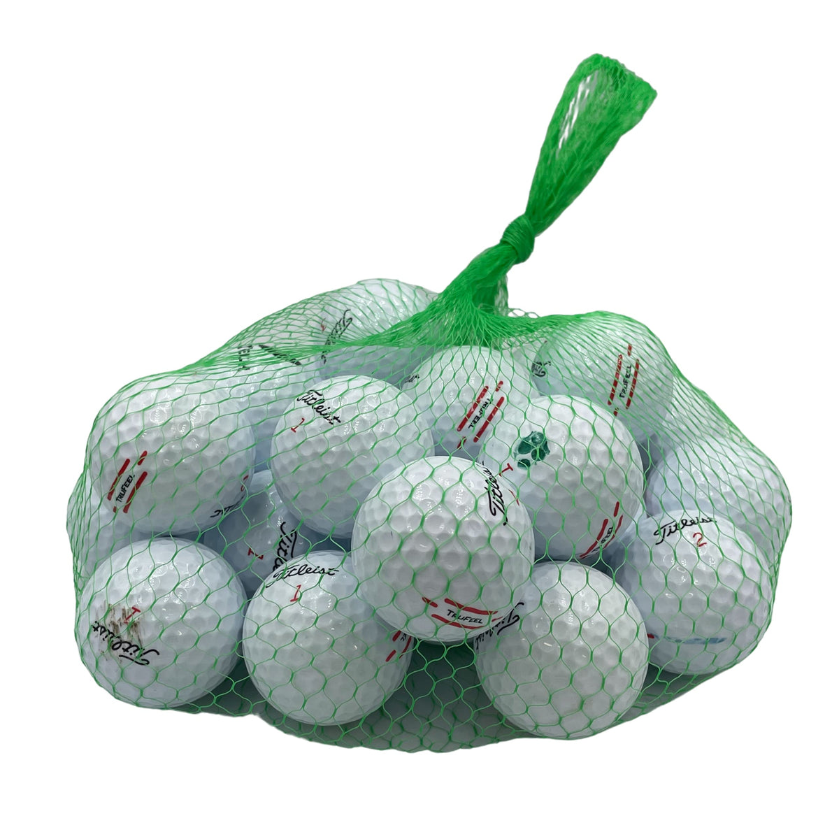Golf Ball Planet TruFeel used balls pack shot showing 24 white balls for practice.