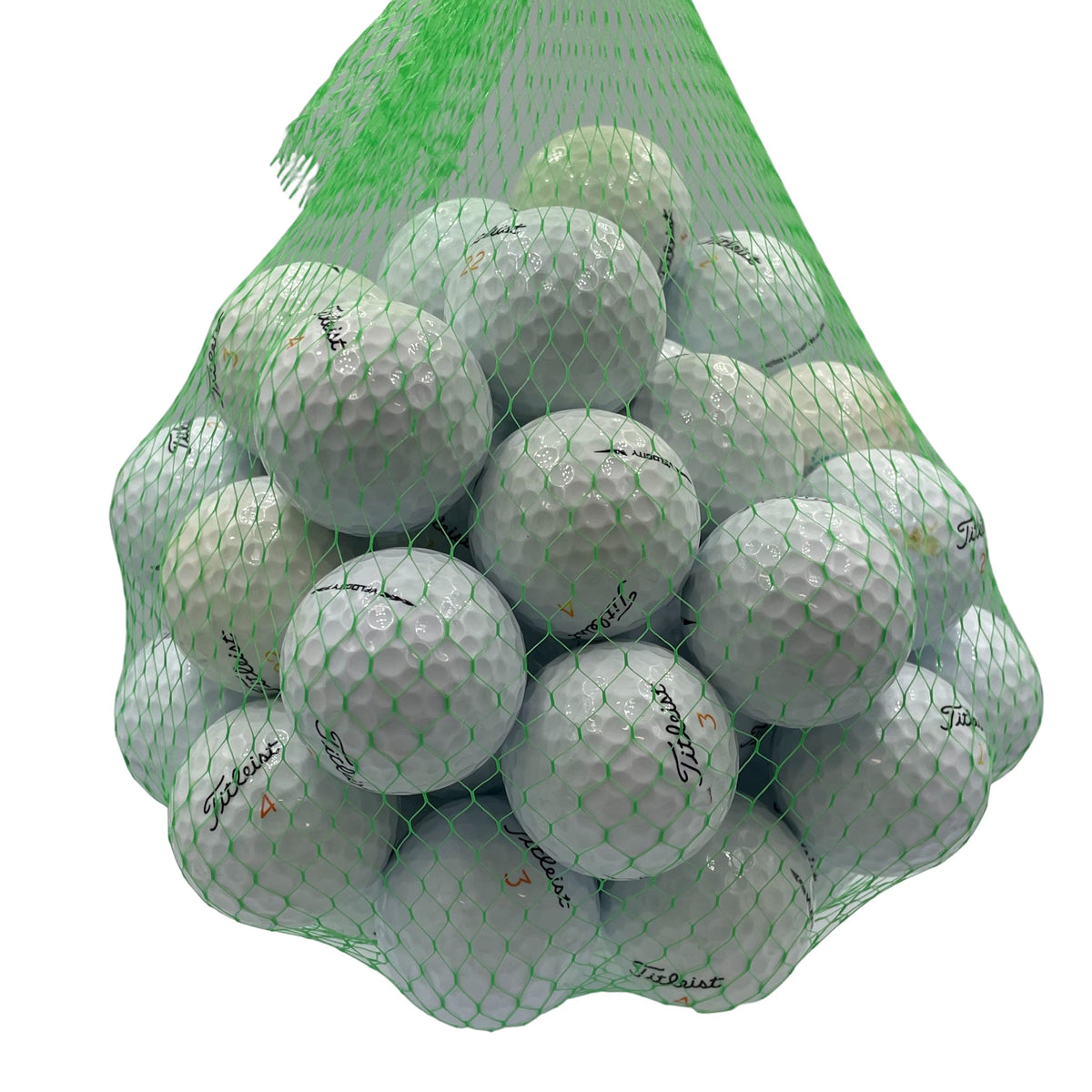 Golf Ball Planet Velocity pack white balls for practice and range use.