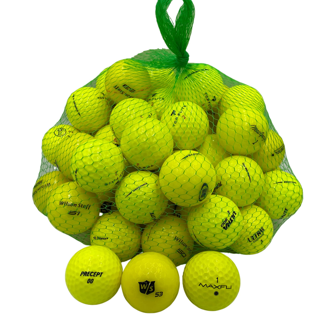 Golf Ball Planet yellow mix used balls in bulk for cost-effective practice