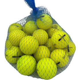 Golf Ball Planet Yellow Used 24-Pack front view, high visibility for quick spotting.