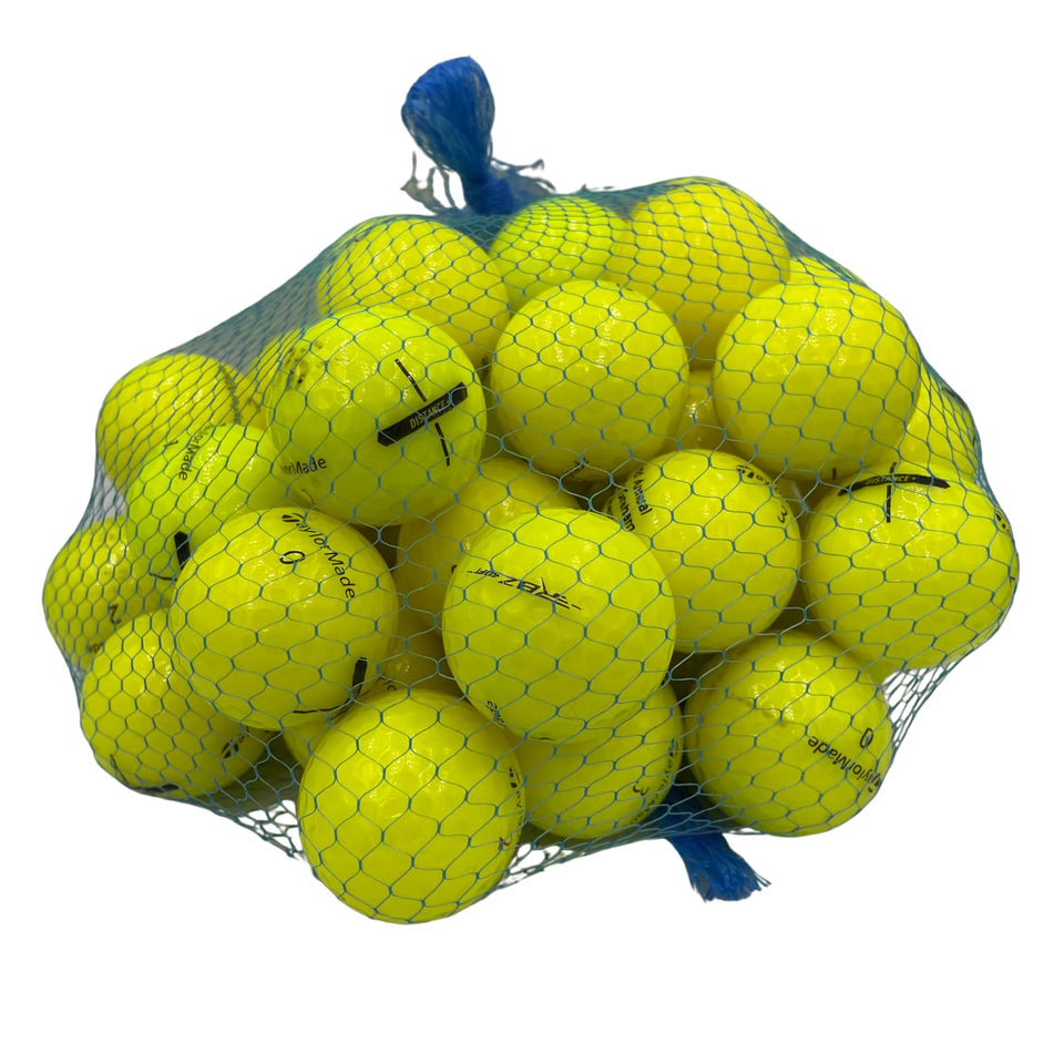 Golf Ball Planet yellow used balls with Taylormade 4A near mint for practice and play
