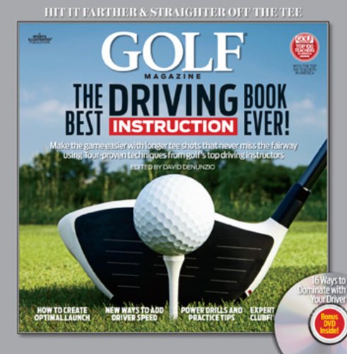 GOLF Best Driving Instruction Book Ever cover with drills to boost distance and accuracy.