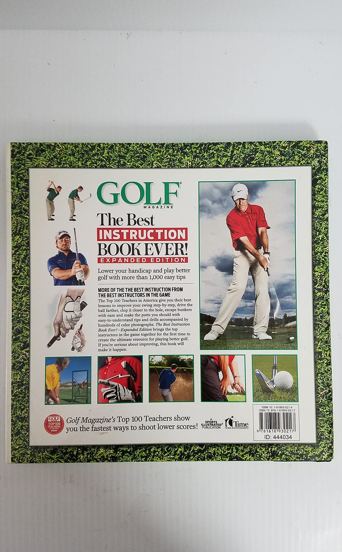 Golf The Best Instruction Book Ever Expanded Edition inside pages showing drills for quick improvement.