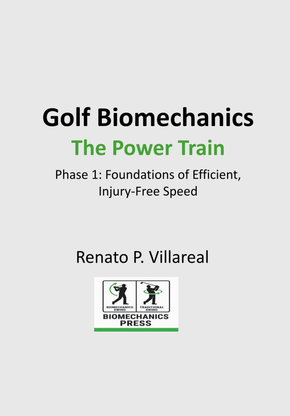 Golf Biomechanics Power Train diagram highlighting efficient swing mechanics for longevity