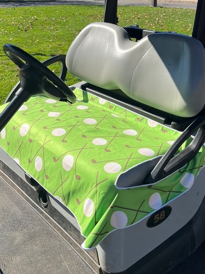 Golf Cart Essentials seat cover with American flag pattern for stylish comfort