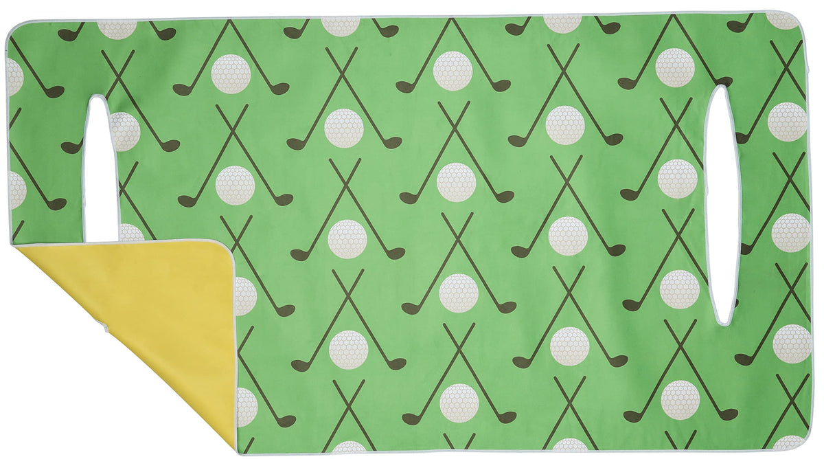 Golf Cart Essentials pink golf ball on green design seat cover stands out