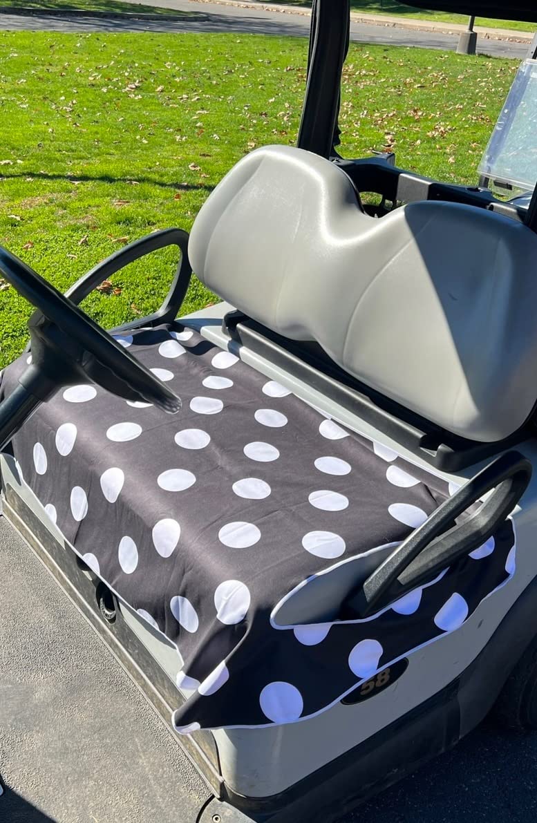 Golf Cart Essentials seat cover polka dot plaid for stylish comfort on the course.