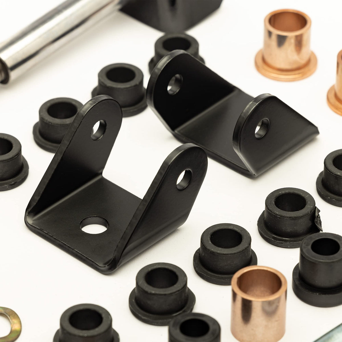 Golf Cart King Club Car DS front end kit components laid out for quick, complete repairs.