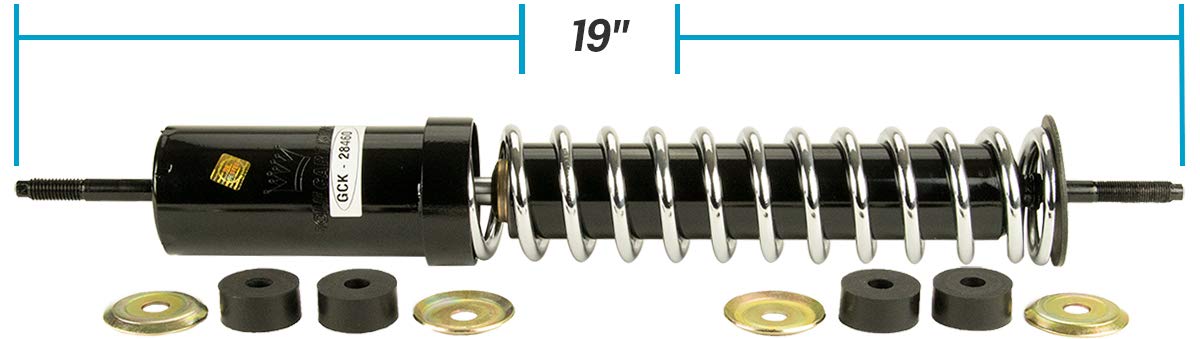 Golf Cart King EZGO front shocks showing pre-installed bushings for easy installation