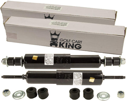 Golf Cart King EZGO TXT front shock absorbers pair ready for install to improve ride comfort.