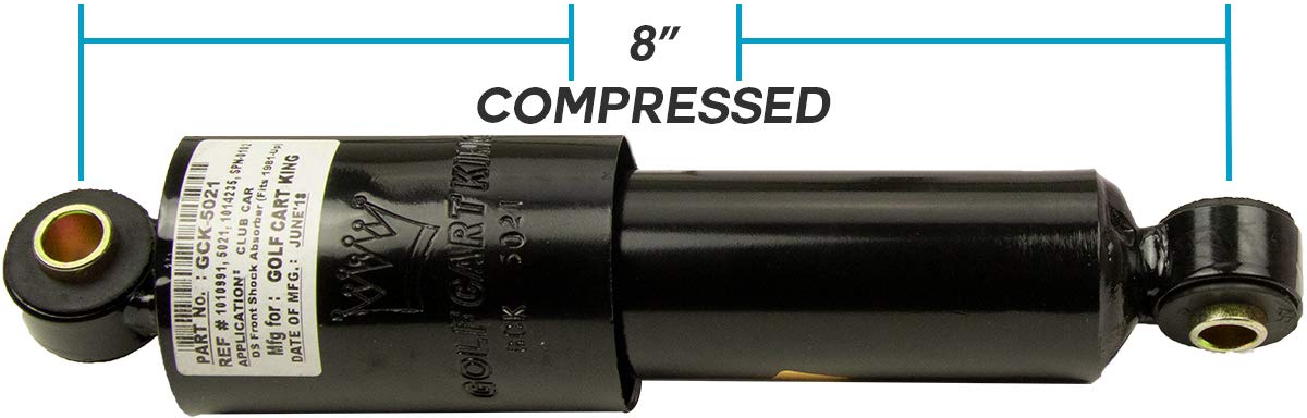 Golf Cart King front shock with 8in compressed and 11-1/4in extended measurements