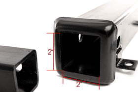 Golf Cart King rear-seat hitch closeup highlights sturdy construction.