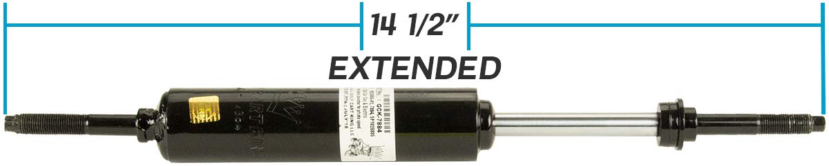 Golf Cart King XRT rear shock absorber installed on cart shows two-shocks balance.