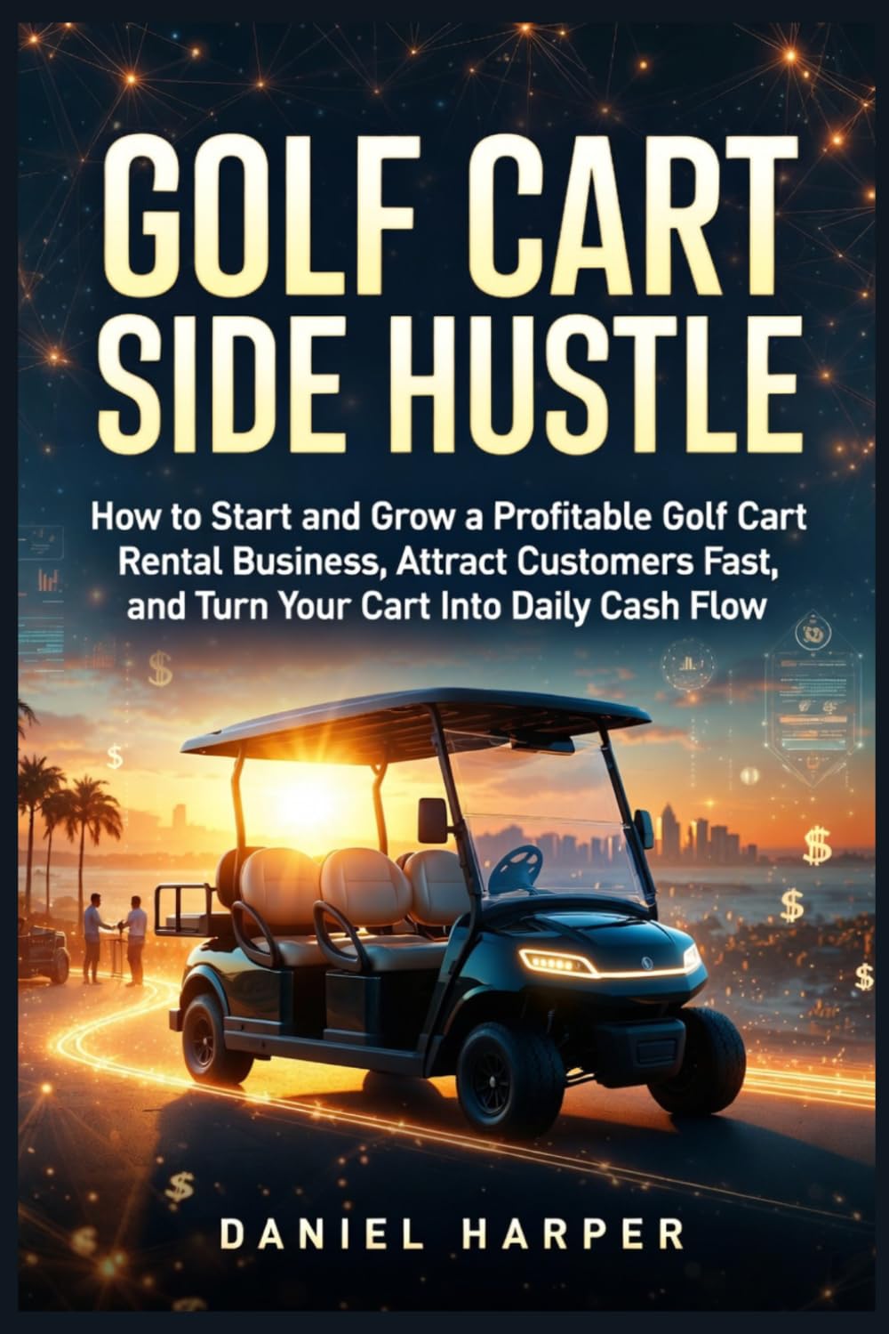 Golf Cart Profit Series cover featuring a starter guide to launching a profitable rental business.