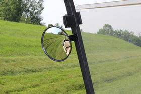 EzGo golf cart spot mirrors 6in right view enhance rear visibility for safer lane changes.