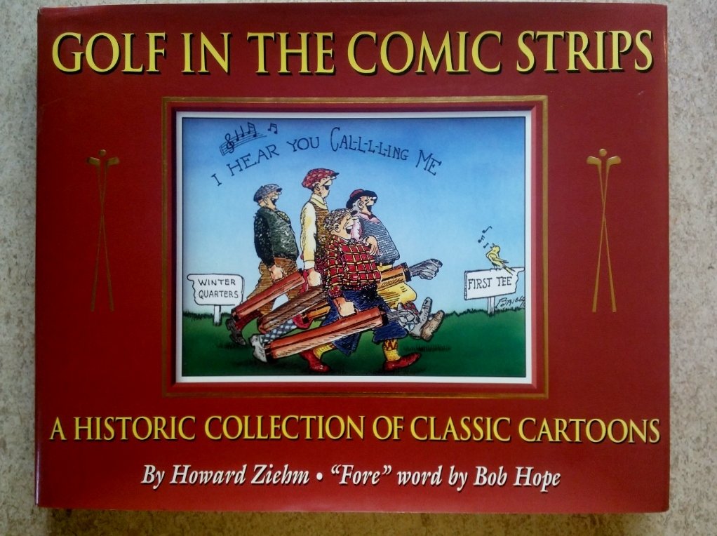 Golf in the Comic Strips collection cover evokes nostalgia with iconic golf cartoons