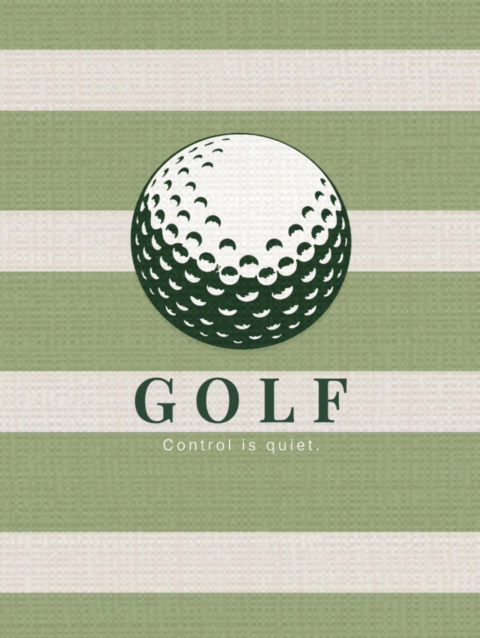GOLF Control is quiet cover, a modern golf journal for notes and reflections.