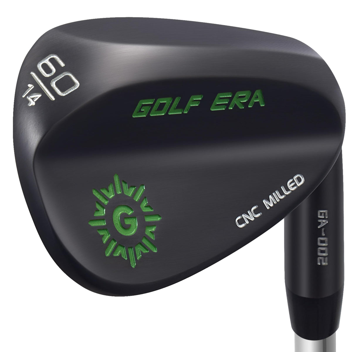 Golf Era Premium wedge head close-up with CNC milled face for improved spin control.