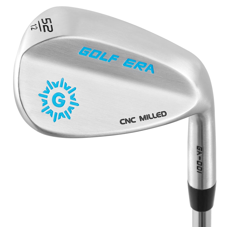 Golf Era wedge CNC milled face close-up highlights spin-friendly grooves for better backspin