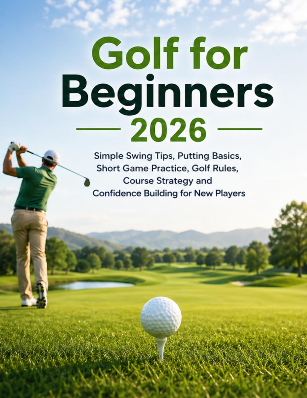 Golf for Beginners 2026 swing tips image shows a balanced stance for a smooth swing.