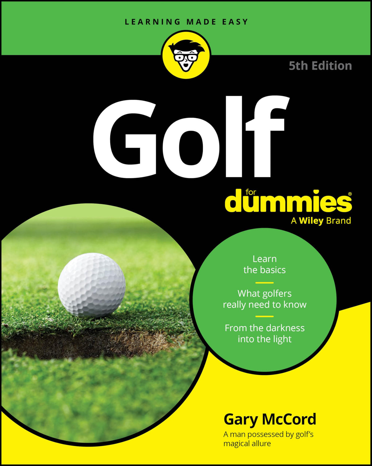 Golf For Dummies front cover illustrating beginner rules and practical tips for better play