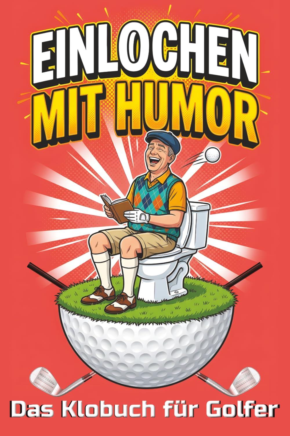 Hole in One with Humor The Golfer's Toilet Book cover showing golf jokes for golfers' downtime