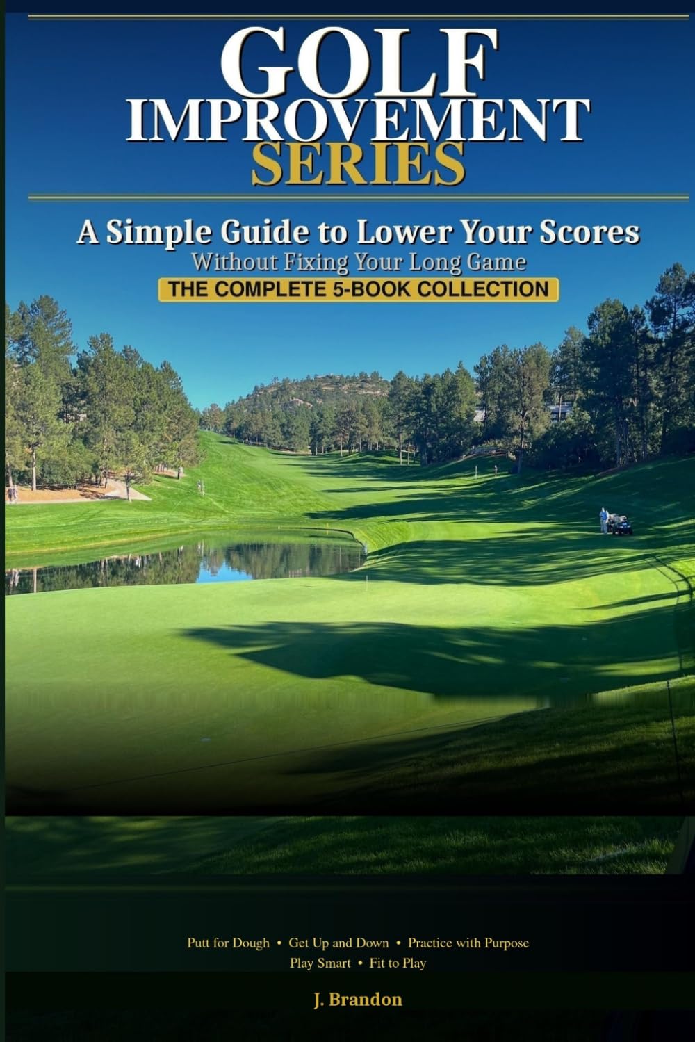 Golf Improvement Series 5-book collection cover showing practical tips to lower scores