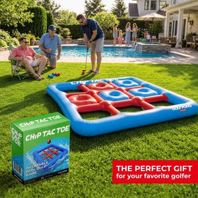 Golf Pong Chip Tac Toe repair patches help maintain the inflatable game.
