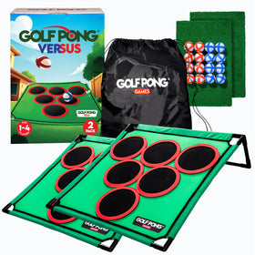 Golf Pong Versus Edition backyard setup with targets for friendly competition and family fun.