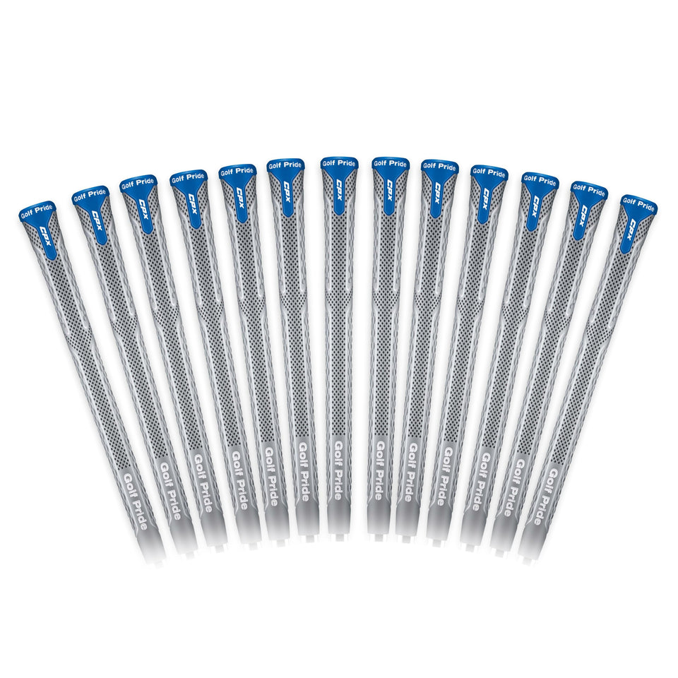 Golf Pride CPX grip with quilted texture enhances tactile feedback and control during swings.