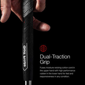Golf Pride MCC ALIGN MAX rubber lower helps deliver a responsive feel