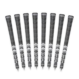 Golf Pride MCC all-weather hybrid grip upper hand with brushed cotton cord delivers sweat-wicking control.