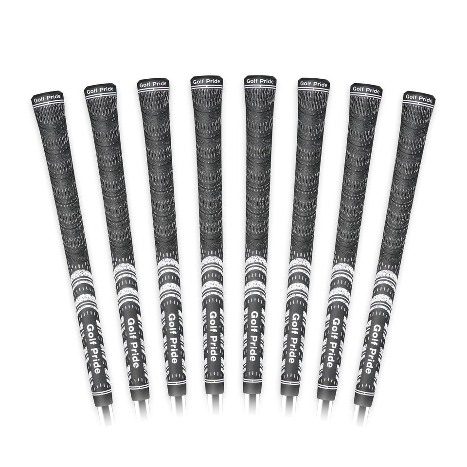 Golf Pride MCC all-weather hybrid grip upper hand with brushed cotton cord delivers sweat-wicking control.