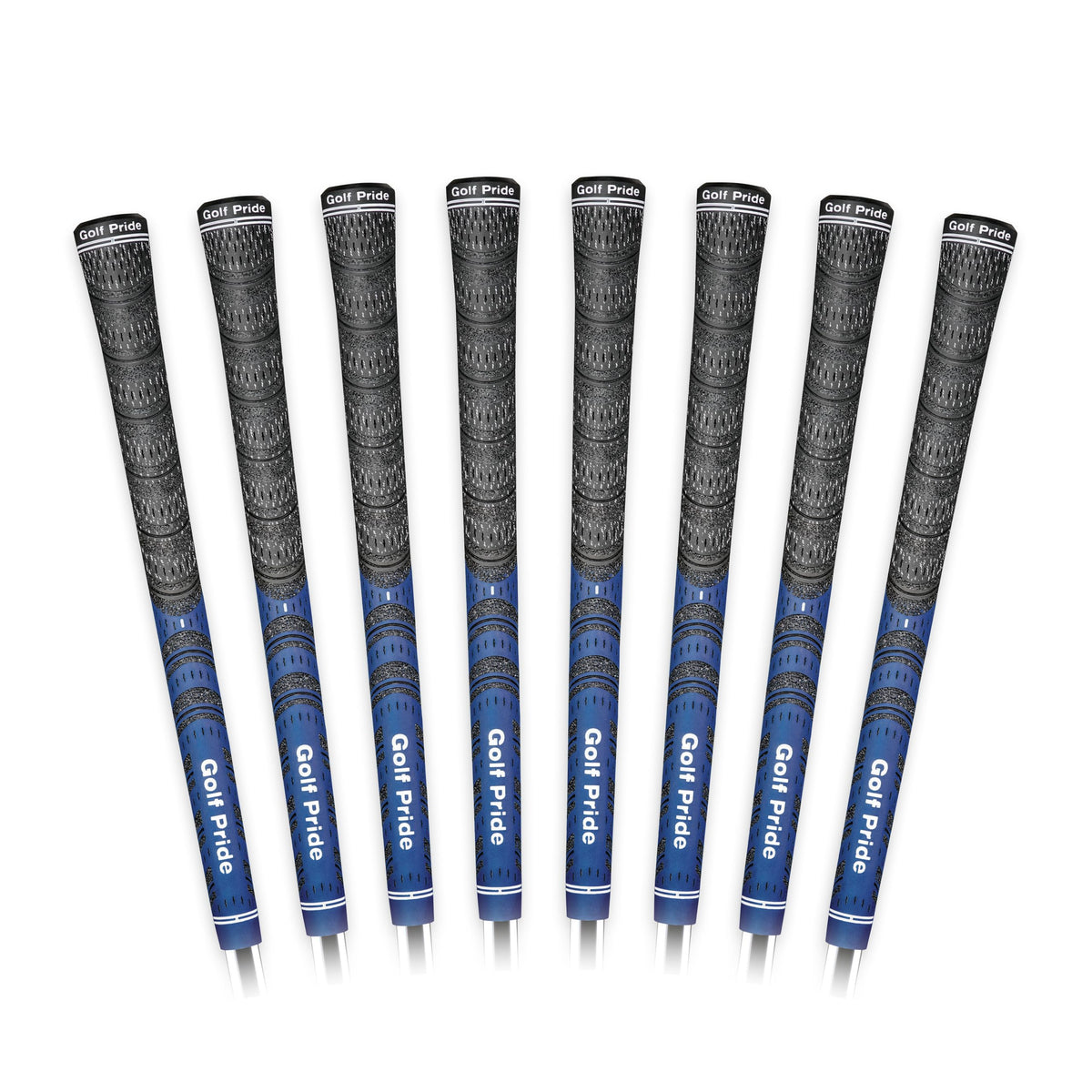 Golf Pride MCC all-weather hybrid grip close-up showing dual material construction for balanced feel.