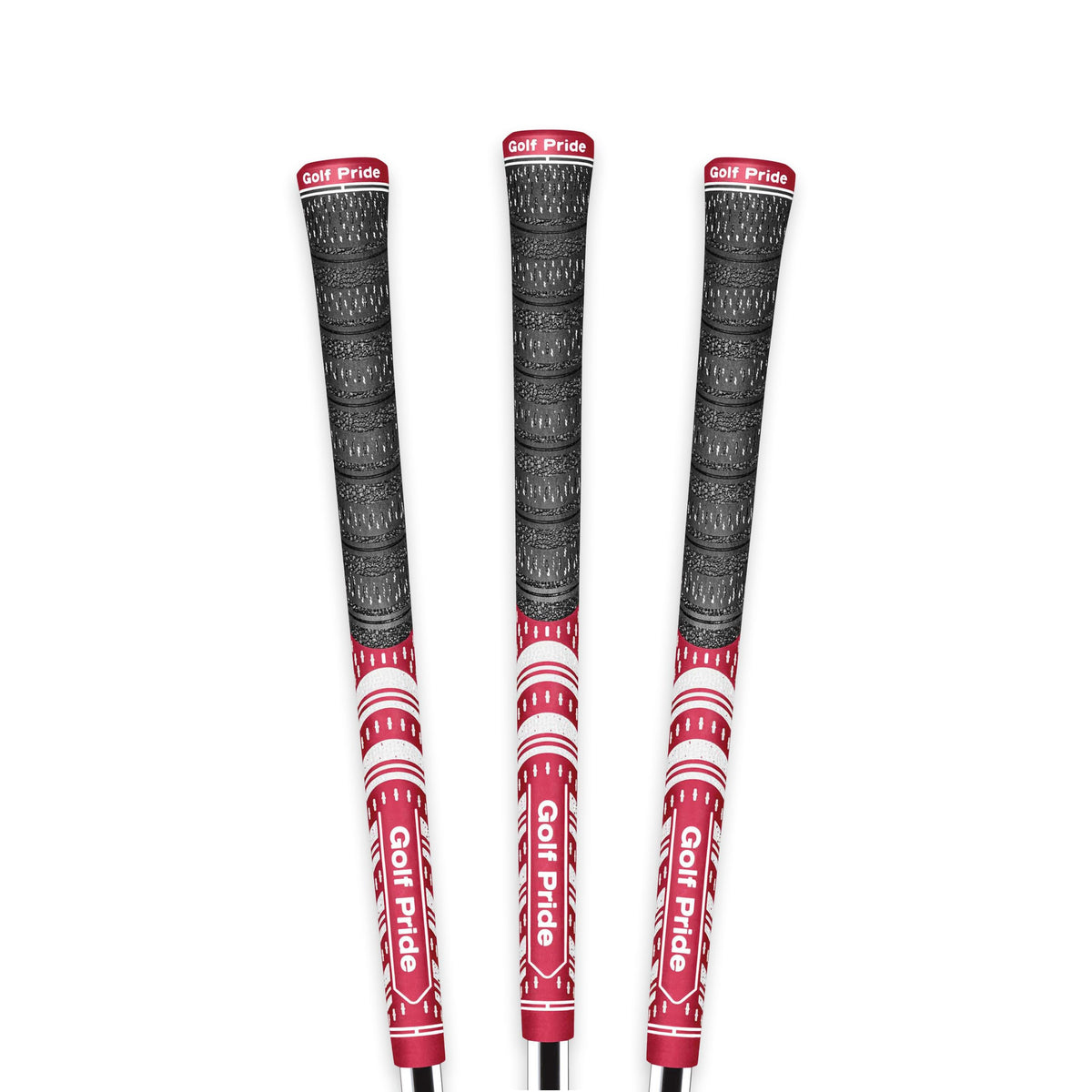 Golf Pride MCC all-weather grip close-up showing brushed cotton cord for secure hold