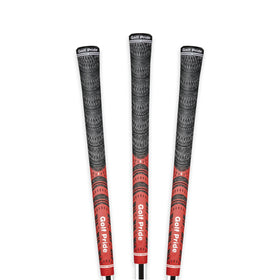 Golf Pride MCC all-weather hybrid grip red; secure 3-pack for consistent on-course control