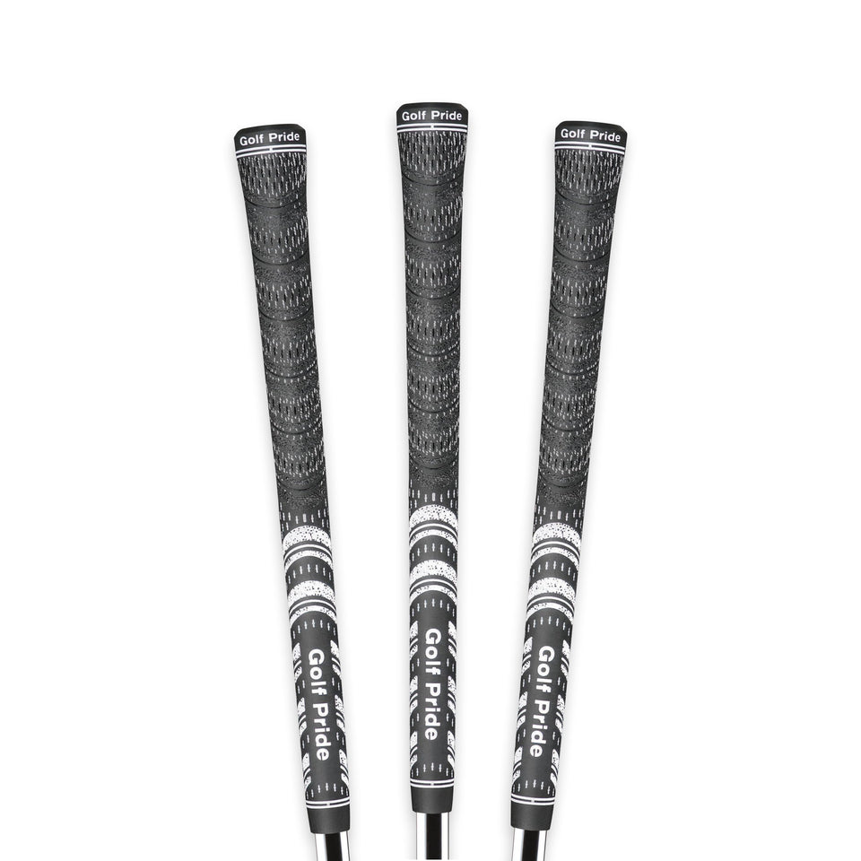Golf Pride MCC all-weather hybrid grip with brushed cotton upper hand for a dry feel