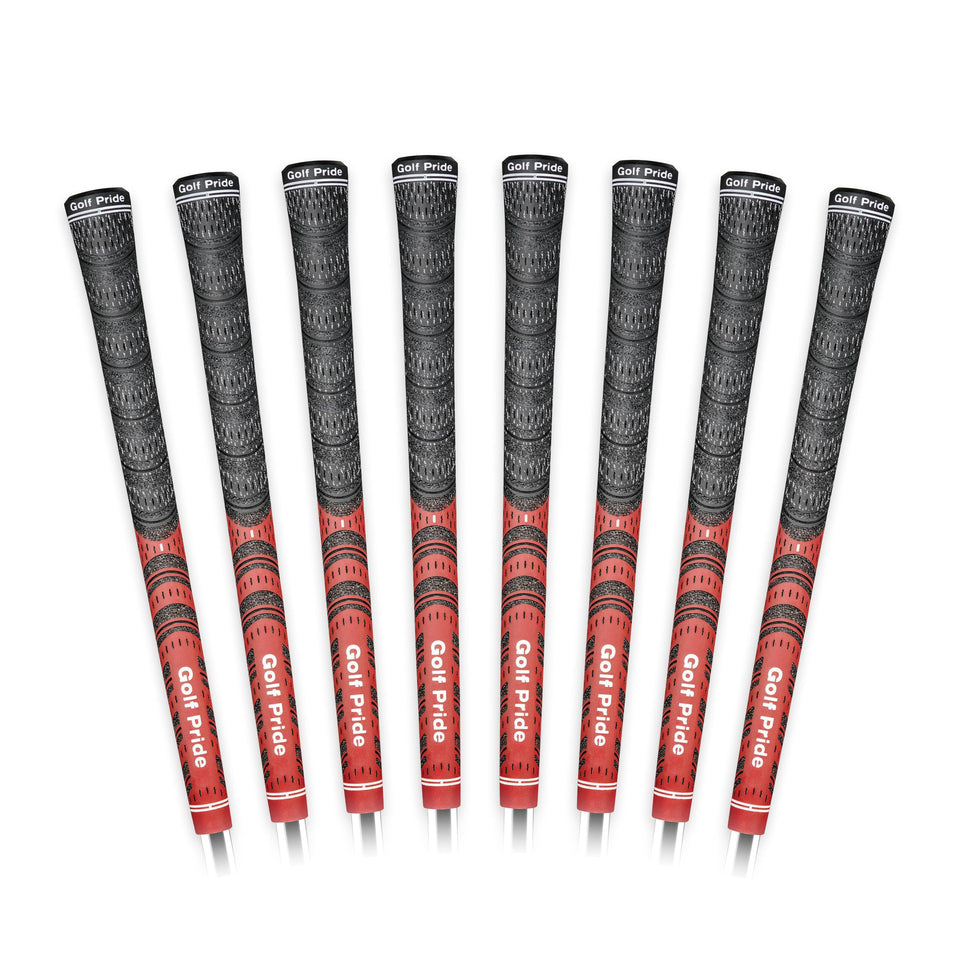 Golf Pride MCC grip upper brushed cotton cord enhances grip control in humid conditions.