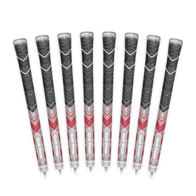 Golf Pride MCC Plus4 all-weather hybrid grip upper with brushed cotton cord keeps hands dry.
