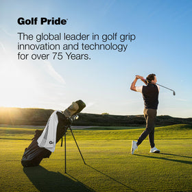 Golf Pride MCC Plus4 close-up shows rubber-cord comparison and moisture-wicking