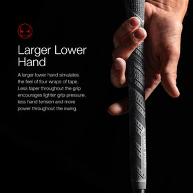 Golf Pride MCC Plus4 grey jumbo grip for consistent performance.