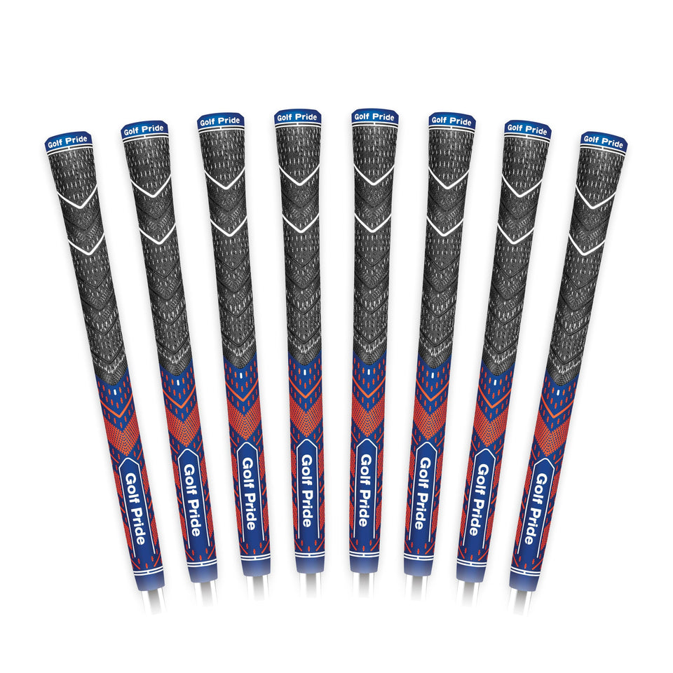 Golf Pride MCC Plus4 navy-orange hybrid grip for all-weather performance