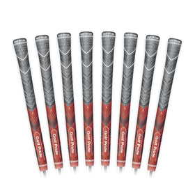 Golf Pride MCC Plus4 grip with pebble texture for secure wet-weather hold.