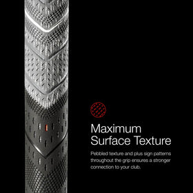 Golf Pride MCC Plus4 pebble texture offers a confident hold during wet rounds