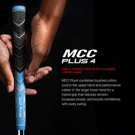 Golf Pride MCC Plus4 lower-rubber grip supports comfortable, consistent feel