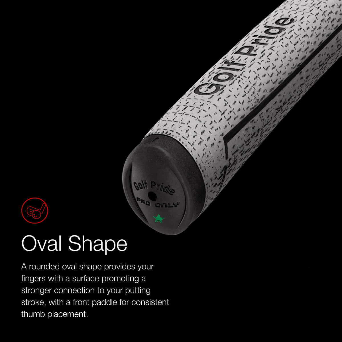 Golf Pride Pro Only Cord Green Star Oval logo ensures brand confidence.