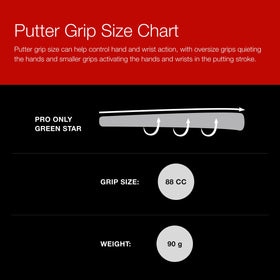 In-hand view of Golf Pride Pro Only grip enhancing grip feel